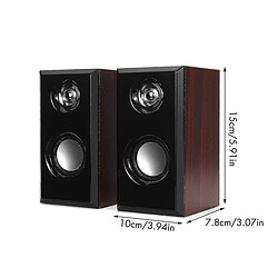 Universal Haut-parleurs câblés USB Computer en bois de subwoofer avec des haut-parleurs de basse de 3,5 mm | haut-parleurs portables (rouge) pas cher