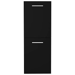 Avis Maison Chic Armoire de salle de bain,Meuble de rangement,Meuble haut Noir 30x30x80 cm Aggloméré -GKD137202