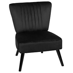 Beliani Fauteuil VAASA Velours Noir