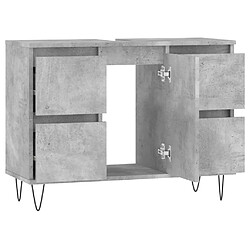 Acheter vidaXL Armoire salle de bain gris béton 80x33x60cm bois d'ingénierie