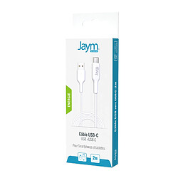 Avis Jaym Câble de Charge et Synchronisation de donnée USB vers Type-C 2,4A 2M Blanc