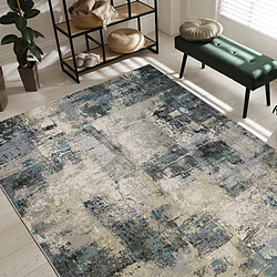 Thedecofactory LUCANO USED - Tapis moderne effet usé bleu 160x230 pas cher