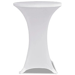 Avis Decoshop26 Housses élastiques de table Ø 80 cm Blanc 2 pièces DEC022494