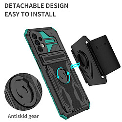 Coque en TPU anti-rayures, réglable avec béquille vert noirâtre pour votre Samsung Galaxy A32 5G