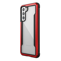 X-Doria Raptic Shield - Coque en aluminium pour Samsung Galaxy S21 (Protection antimicrobienne) (Rouge)