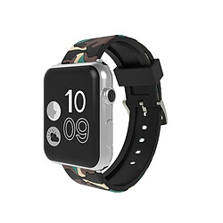 Avis Wewoo Bracelet abricot pour Apple Watch Series 3 & 2 & 1 42mm Mode Camouflage Motif Silicone de montre Abricot