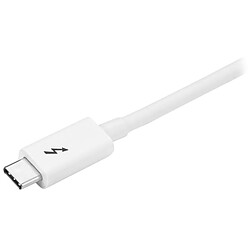 StarTech.com Câble Thunderbolt 3 de 1 m - 20 Gb/s - Compatible Thunderbolt, USB et DisplayPort - Blanc