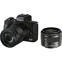 Kit Canon EOS M50 Mark II (EF-M 15-45 mm STM et EF-M 55-200 mm STM) Noir