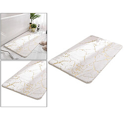 Tapis De Salle De Bain Tapis De Bain Absorbant L'eau Tapis De Sol De Chevet Blanc 40x60cm pas cher