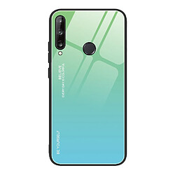 Coque en TPU dégradé de couleur cyan/bleu pour votre Huawei P40 lite E/Y7p