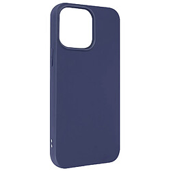 Avizar Coque Apple iPhone 14 Plus Silicone Flexible Finition Mate Anti-traces bleu nuit