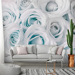 Artgeist Papier peint - Satin Rose (Turquoise) [300x210]