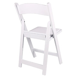 Avis Pegane Lot de 4 chaises pliantes en Polypropylène coloris blanc - Longueur 44,5 x profondeur 43 x hauteur 88 cm