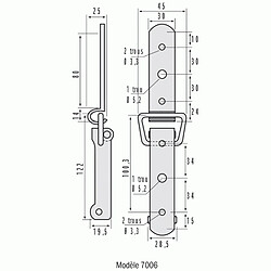 Monin GRENOUILLERE LEVIER 7103 225X49 PIECE pas cher