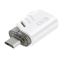 XO Adaptateur OTG USB Femelle vers Micro-USB Mâle Transfert de Données Blanc