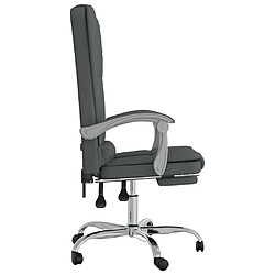 Acheter Maison Chic Fauteuil de massage inclinable de bureau,Fauteuil luxe de relaxation Gris foncé Tissu -MN45582