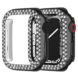 Coque en TPU décor strass, anti-rayures, noir pour votre Apple Watch Series 7 45mm