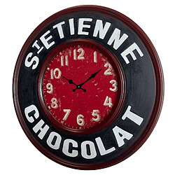 Acheter L'Héritier Du Temps Horloge Murale Pendule en Fer et Verre St Etienne Chocolat 6x60x60cm