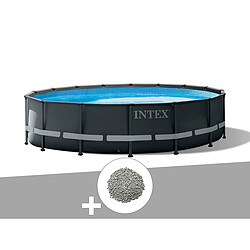 Kit piscine tubulaire Intex Ultra XTR Frame ronde 4,88 x 1,22 m + 20 kg de zéolite