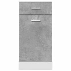 Avis vidaXL Armoire de plancher à tiroir Gris béton 40x46x81,5 cm Aggloméré