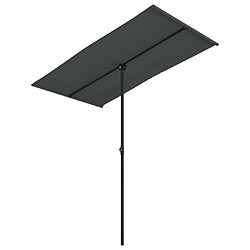 vidaXL Parasol de jardin avec mât en aluminium 180x110 cm anthracite