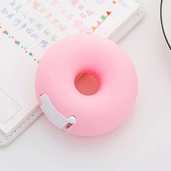 Wewoo Gadget Distributeur de ruban en plastique forme de cœur mignon Donut créatif Découpeur de décoratif Kids Office School Supplies rose