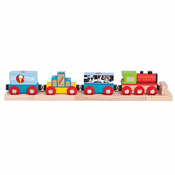 Bigjigs Rail Moteur de train de marchandises en bois