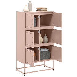 Acheter vidaXL Buffet rose 68,5x38,5x123,5 cm acier