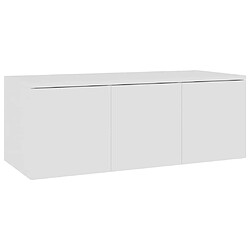 Maison Chic Meuble TV scandinave - Banc TV pour salon Blanc 80x34x30 cm Aggloméré -MN66879