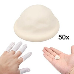 Wewoo Pour 50pcs blanc Berceau de doigt antistatique de latex 50pcs dans un emballage, le prix est