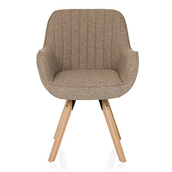 Chaise visiteur / Chaise de salle à manger SCANDI SOFT tissu beige hjh LIVING 