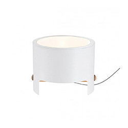 Luminaire Center Lampe de Table Cube Wide 1x40W, blanc Metal/Wood