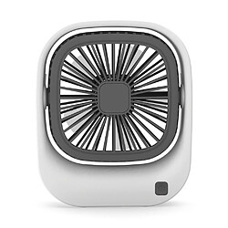 (Blanc) Mini Ventilateur Portatif de Conception de Bureau de Dessin Animé Mignon Rechargeable par Usb