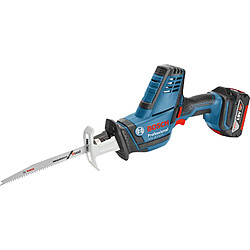 Scie sabre BOSCH GSA 18 V-Li C - Avec 2 batteries 5.0 Ah, chargeur, coffret + 3 lames de scie - 06016A5002