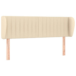 Maison Chic Tête de lit scandinave avec oreilles,meuble de chambre Crème 147x23x78/88 cm Tissu -MN23810