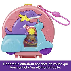 Acheter Polly Pocket-Aventure en Mobylette-Coffret 2 mini-figurines et animal HWN98