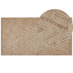 Beliani Tapis en jute beige 80 x 150 cm DADAY