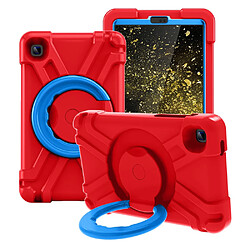 Coque en TPU avec béquille pivotante à 360°, hybride rouge/bleu pour votre Samsung Galaxy Tab A7 Lite 8.7 pouces