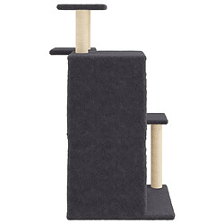 Avis Helloshop26 Arbre à chat meuble tour grimper jouet grattage grattoir escalade plateforme avec griffoirs en sisal foncé 97 cm gris 02_0022723