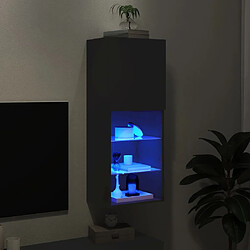 Acheter vidaXL Meuble TV avec lumières LED noir 40,5x30x102 cm