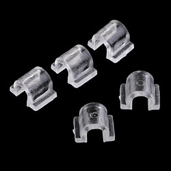 Acheter 100pcs clair caoutchouc ponyholder perles réglage constatations carré 8x9x12mm