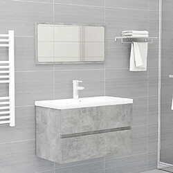 vidaXL Meubles de salle de bain gris béton bois d'ingénierie