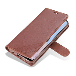 Etui en PU avec support marron pour votre Huawei Nova 6 SE