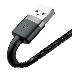 Baseus Câble USB Lightning - 0,5 m - Gris/Noir