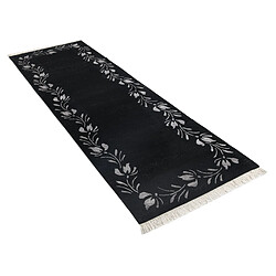 Vidal Tapis de couloir en laine 251x81 noir Darya