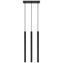 Luminaire Center Suspension PASTELO acier noir 3 ampoules