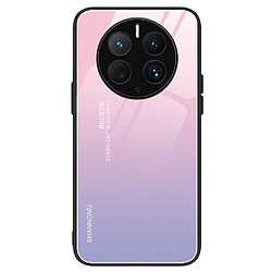 Coque en TPU anti-rayures, anti-chocs pour votre Huawei Mate 50 Pro 4G - dégradé rose violet