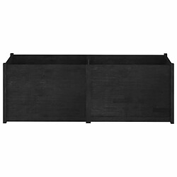 Avis vidaXL Jardinière d'extérieur Noir 200x50x70 cm Bois de pin massif