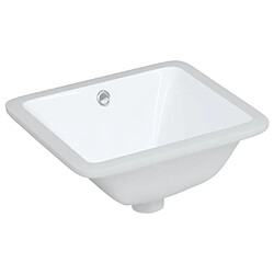 vidaXL Évier de salle de bain blanc rectangulaire céramique