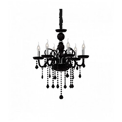 Ideal Lux Suspension Noire en cristal GIUDECCA 6 ampoules